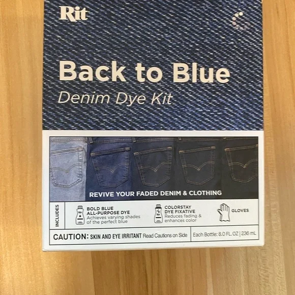 New Rit Back to Blue jeans Denim Dye Kit - Bold Blue - Picture 1 of 2